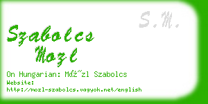 szabolcs mozl business card